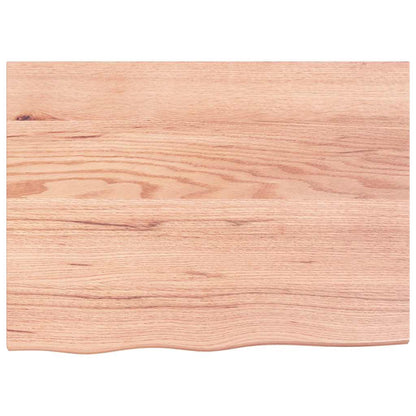 vidaXL Wandregal Hellbraun 80x60x(2-6) cm Massivholz Eiche Behandelt