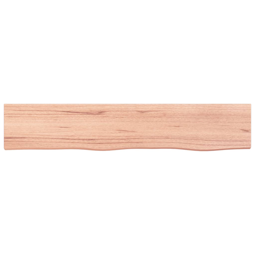 vidaXL Wandregal Hellbraun 100x20x2 cm Massivholz Eiche Behandelt