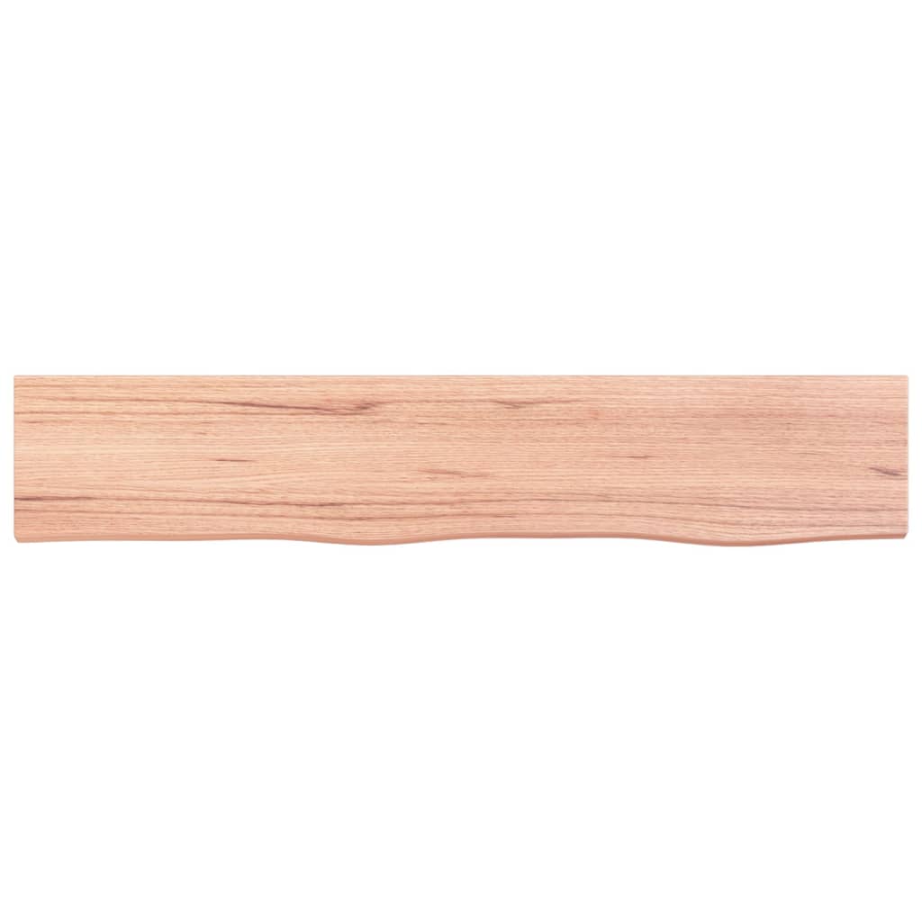 vidaXL Wandregal Hellbraun 100x20x4 cm Massivholz Eiche Behandelt