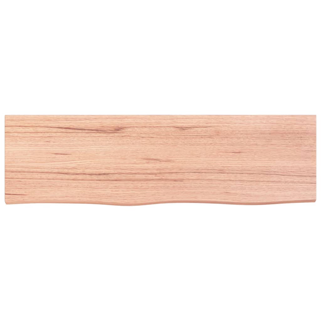 vidaXL Wandregal Hellbraun 100x30x2 cm Massivholz Eiche Behandelt