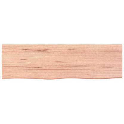 vidaXL Wandregal Hellbraun 100x30x2 cm Massivholz Eiche Behandelt
