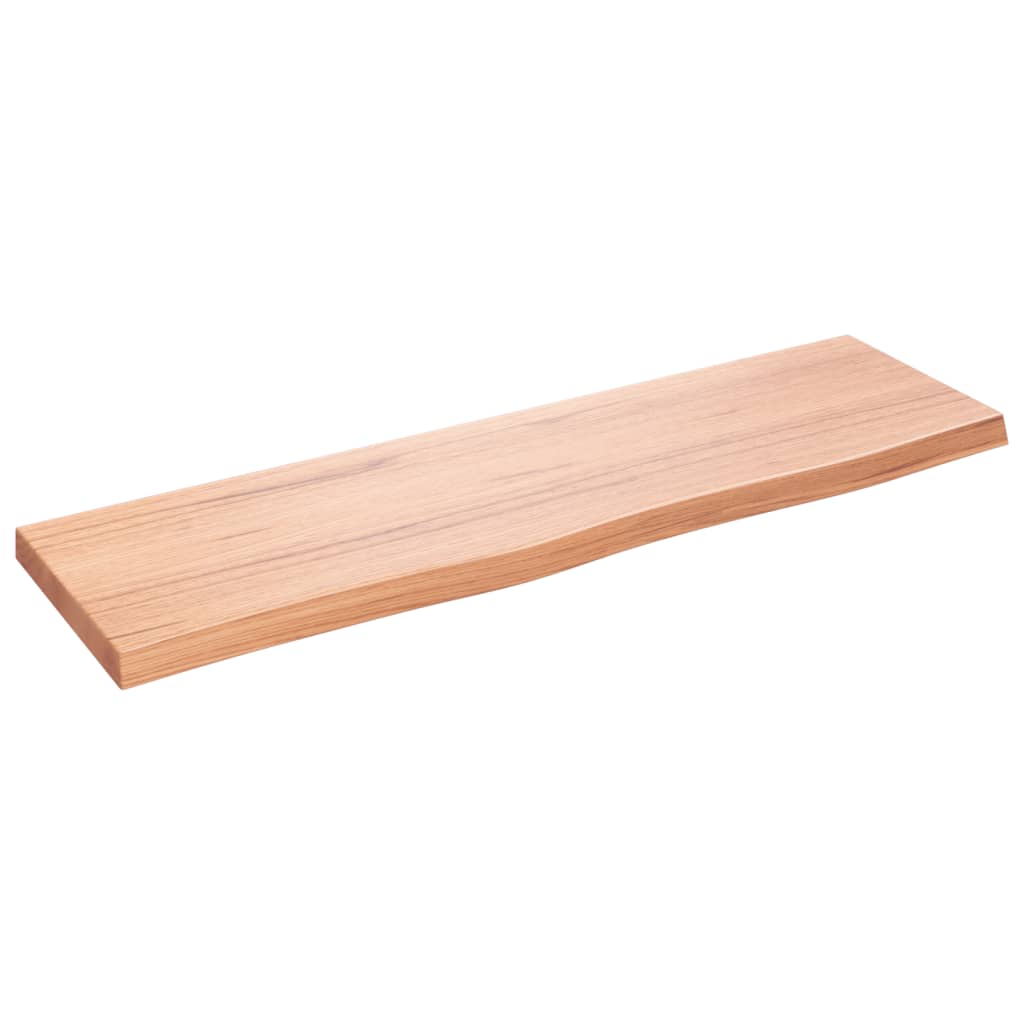vidaXL Wandregal Hellbraun 100x30x(2-4) cm Massivholz Eiche Behandelt