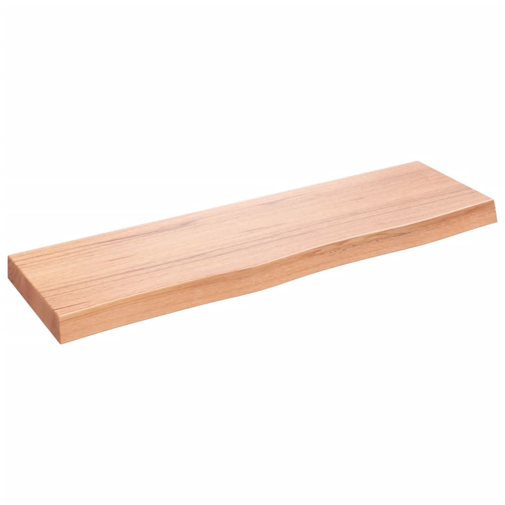 vidaXL Wandregal Hellbraun 100x30x(2-6) cm Massivholz Eiche Behandelt