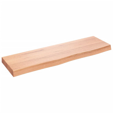 vidaXL Wandregal Hellbraun 100x30x(2-6) cm Massivholz Eiche Behandelt