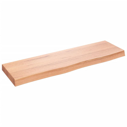 vidaXL Wandregal Hellbraun 100x30x(2-6) cm Massivholz Eiche Behandelt