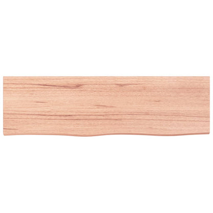 vidaXL Wandregal Hellbraun 100x30x(2-6) cm Massivholz Eiche Behandelt