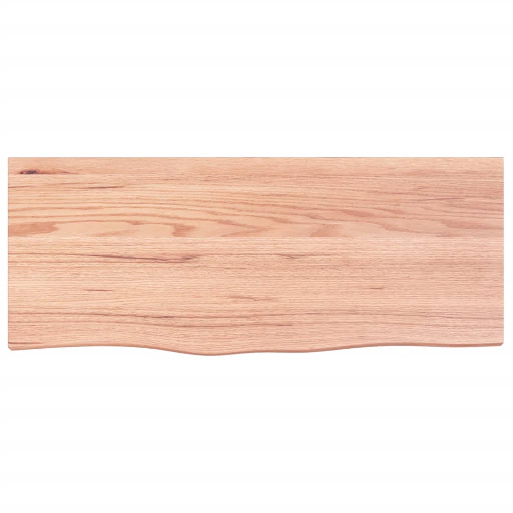 vidaXL Wandregal Hellbraun 100x40x2 cm Massivholz Eiche Behandelt