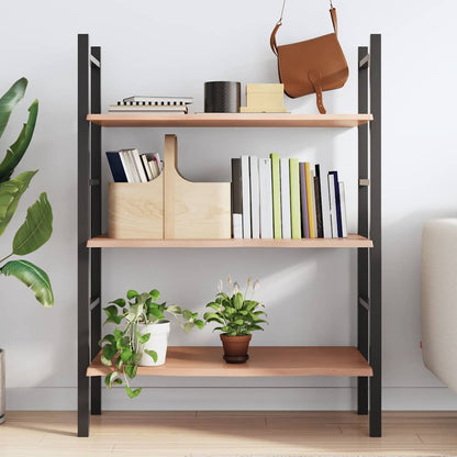 Wandregal Hellbraun 100x50x2 cm Massivholz Eiche Behandelt