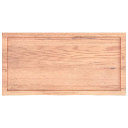 vidaXL Wandregal Hellbraun 100x50x(2-6) cm Massivholz Eiche Behandelt