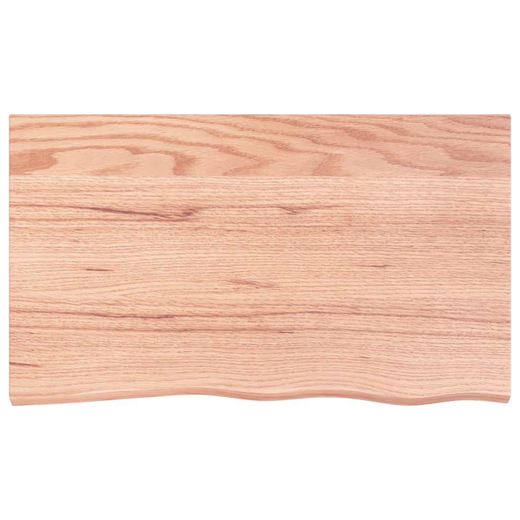 vidaXL Wandregal Hellbraun 100x60x(2-4) cm Massivholz Eiche Behandelt