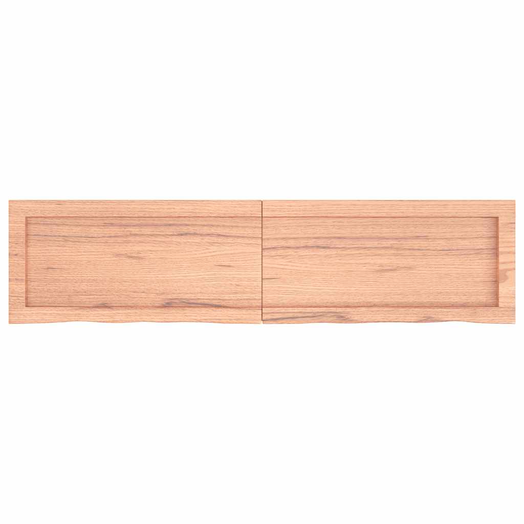 vidaXL Wandregal Hellbraun 120x30x(2-4) cm Massivholz Eiche Behandelt