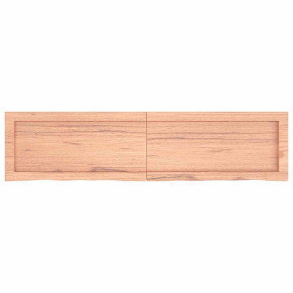 vidaXL Wandregal Hellbraun 120x30x(2-4) cm Massivholz Eiche Behandelt