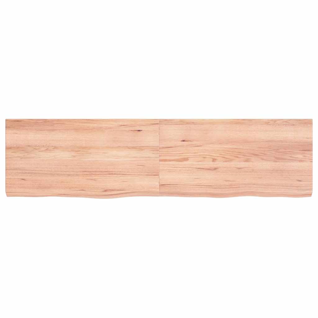 vidaXL Wandregal Hellbraun 120x30x(2-4) cm Massivholz Eiche Behandelt
