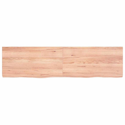 vidaXL Wandregal Hellbraun 120x30x(2-4) cm Massivholz Eiche Behandelt