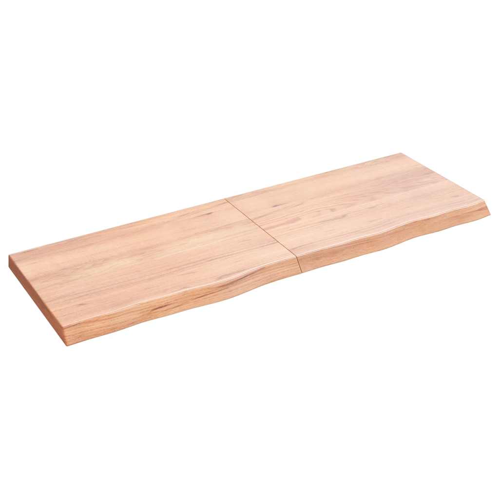 vidaXL Étagère murale marron clair 120x40x(2-4) cm bois de chêne massif traité