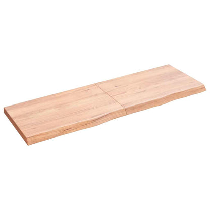 vidaXL Étagère murale marron clair 120x40x(2-4) cm bois de chêne massif traité