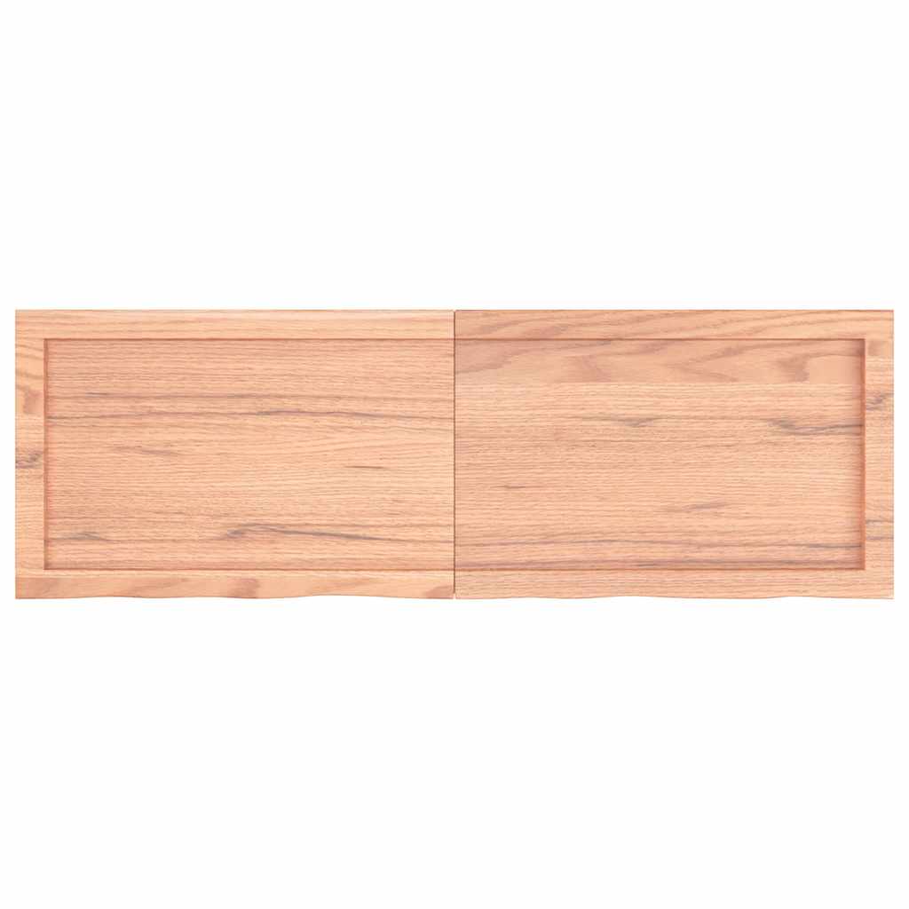 vidaXL Étagère murale marron clair 120x40x(2-4) cm bois de chêne massif traité