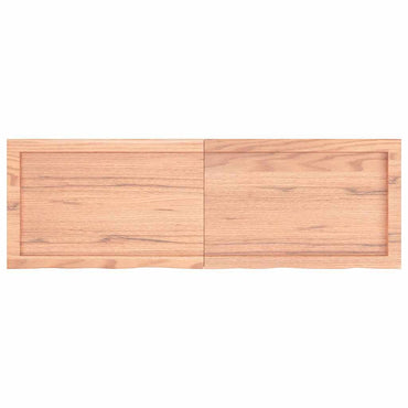 vidaXL Étagère murale marron clair 120x40x(2-4) cm bois de chêne massif traité