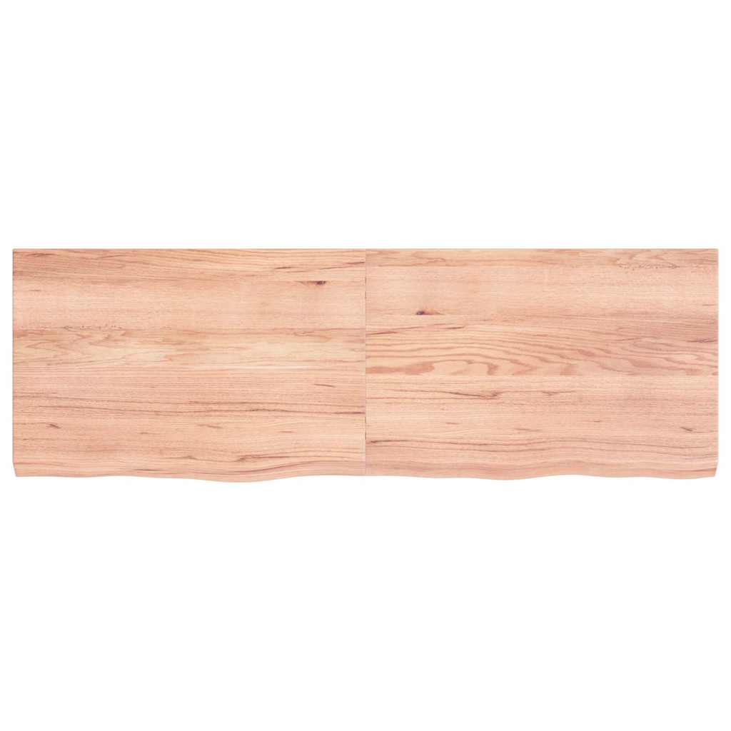 vidaXL Étagère murale marron clair 120x40x(2-4) cm bois de chêne massif traité