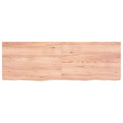 vidaXL Étagère murale marron clair 120x40x(2-4) cm bois de chêne massif traité