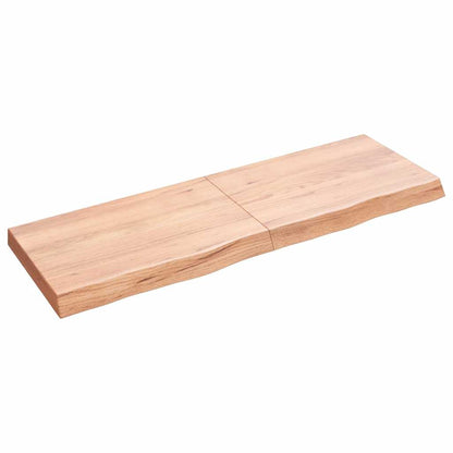 vidaXL Wandregal Hellbraun 120x40x(2-6) cm Massivholz Eiche Behandelt
