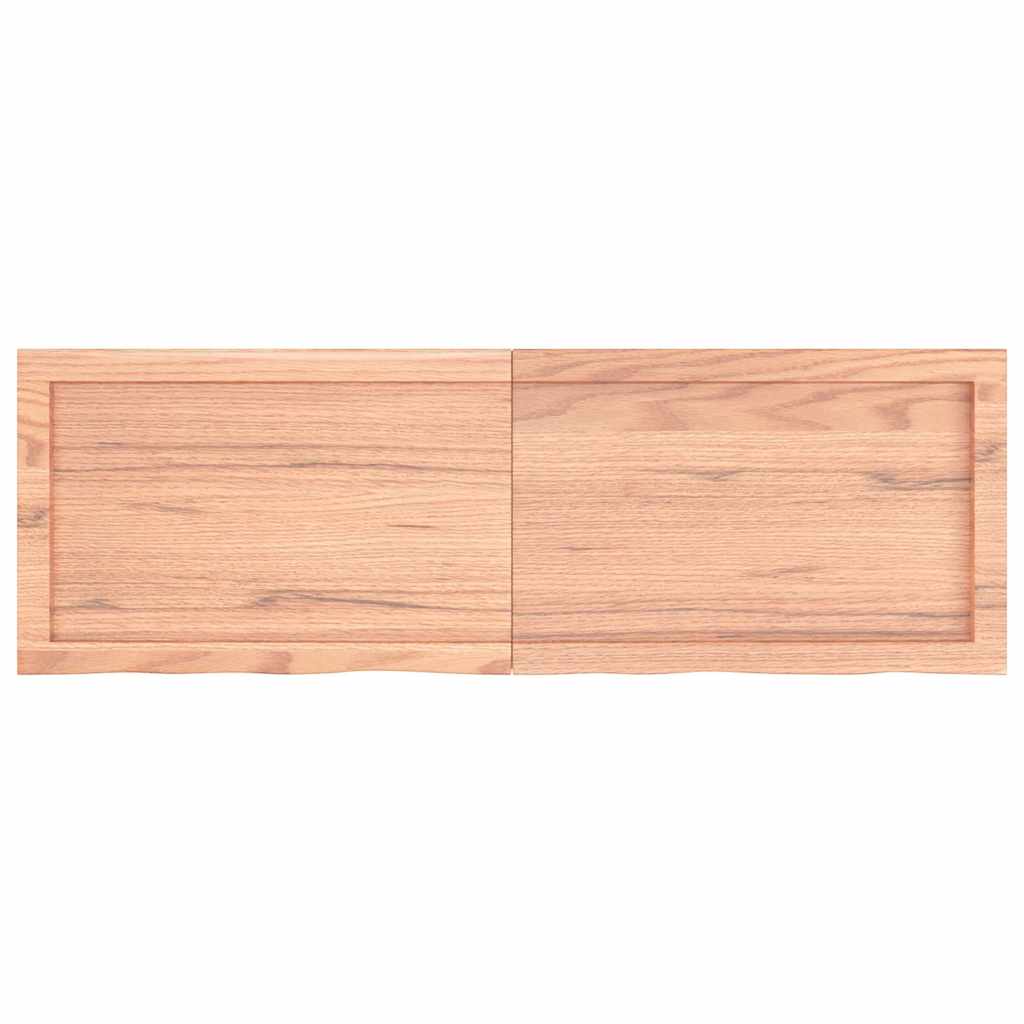 vidaXL Wandregal Hellbraun 120x40x(2-6) cm Massivholz Eiche Behandelt