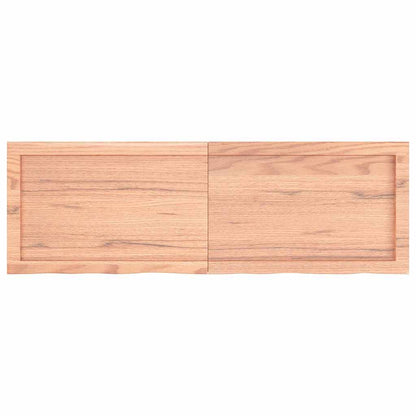 vidaXL Wandregal Hellbraun 120x40x(2-6) cm Massivholz Eiche Behandelt