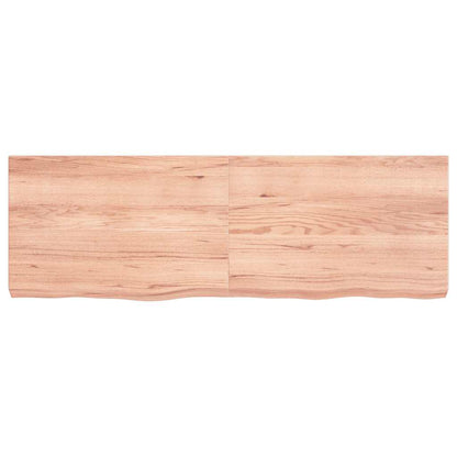 vidaXL Wandregal Hellbraun 120x40x(2-6) cm Massivholz Eiche Behandelt