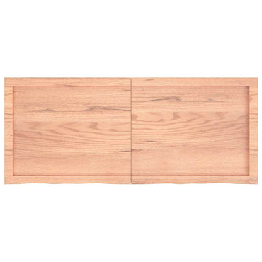 vidaXL Wandregal Hellbraun 120x50x(2-6) cm Massivholz Eiche Behandelt