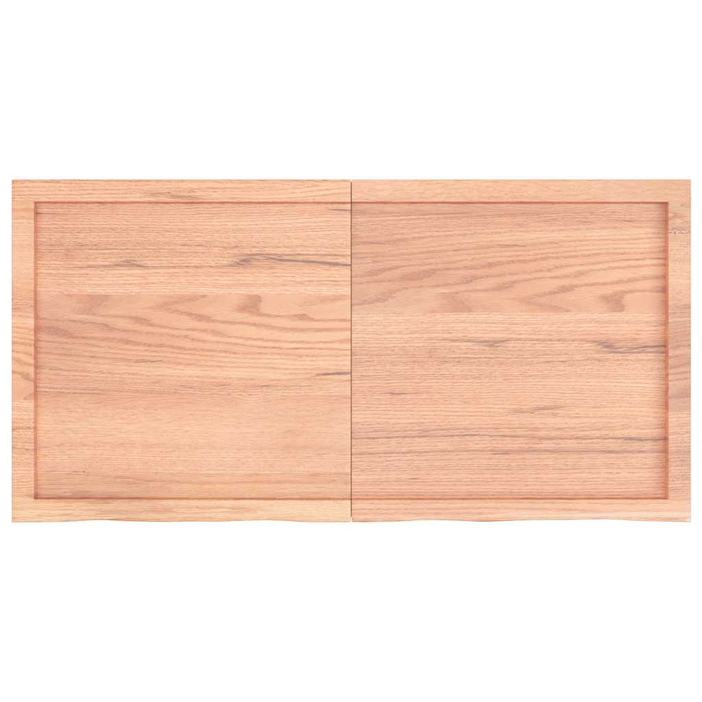 vidaXL Wandregal Hellbraun 120x60x(2-4) cm Massivholz Eiche Behandelt