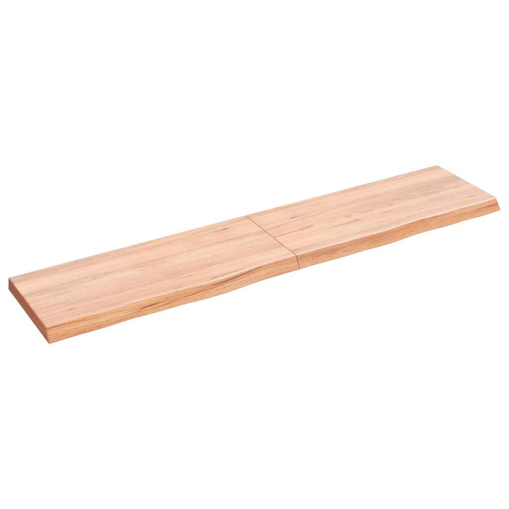 vidaXL Wandregal Hellbraun 140x30x(2-4) cm Massivholz Eiche Behandelt