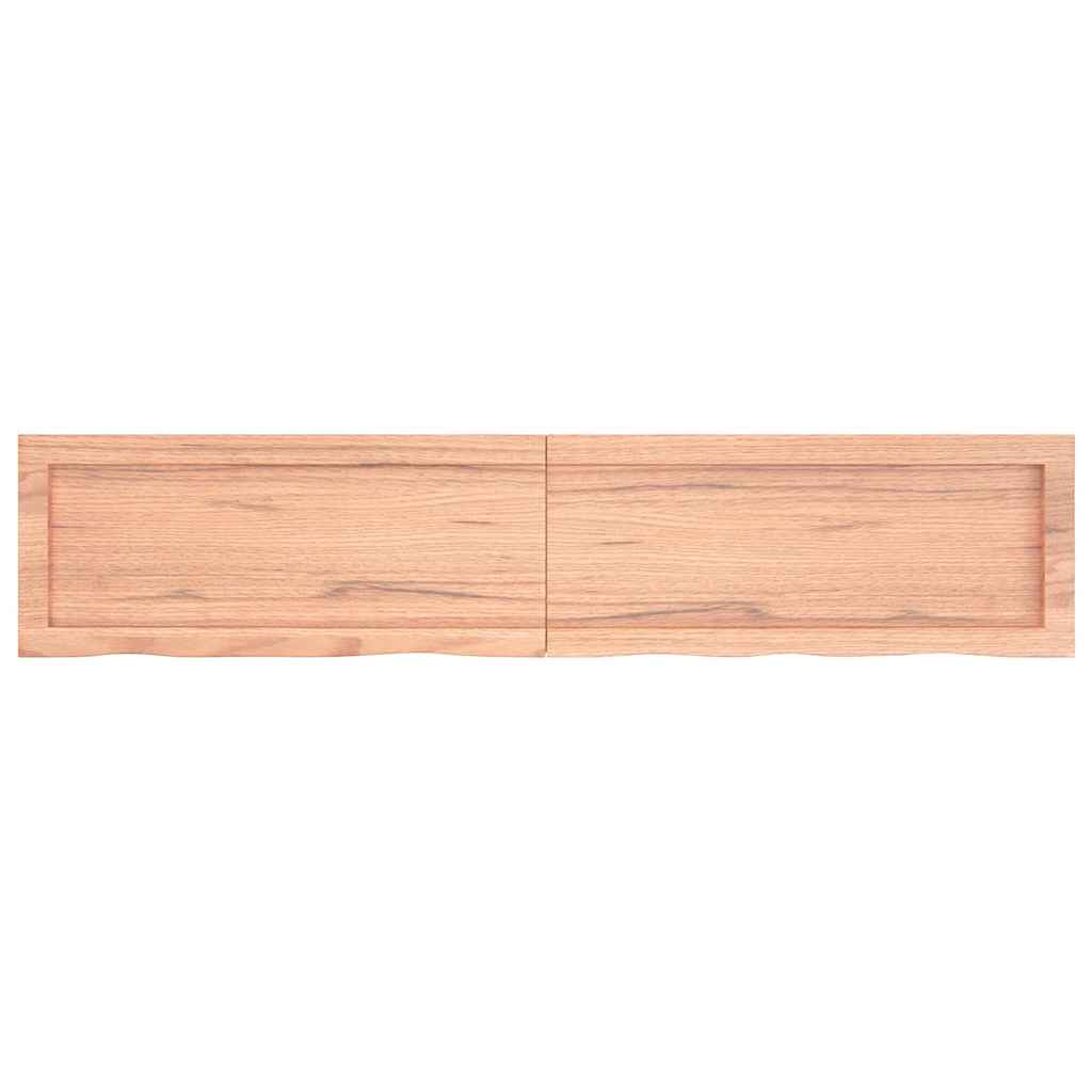 vidaXL Wandregal Hellbraun 140x30x(2-4) cm Massivholz Eiche Behandelt