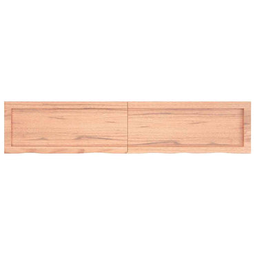vidaXL Wandregal Hellbraun 140x30x(2-4) cm Massivholz Eiche Behandelt