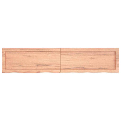 vidaXL Wandregal Hellbraun 140x30x(2-4) cm Massivholz Eiche Behandelt