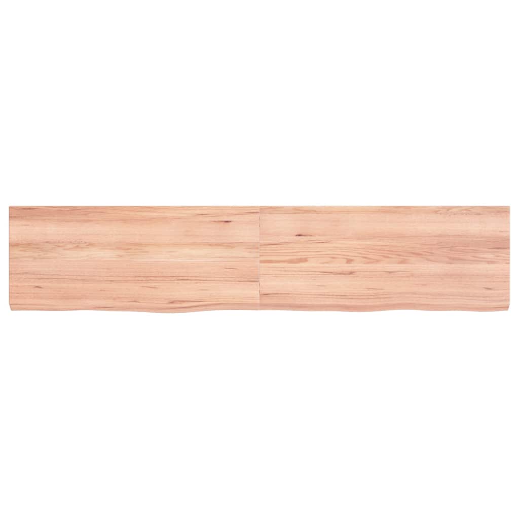 vidaXL Wandregal Hellbraun 140x30x(2-4) cm Massivholz Eiche Behandelt