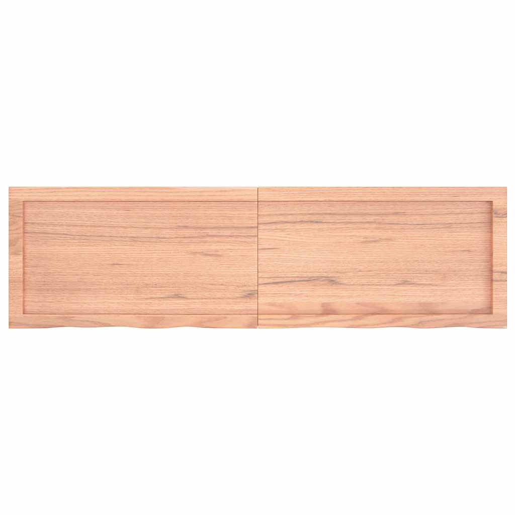 vidaXL Wandregal Hellbraun 140x40x(2-4) cm Massivholz Eiche Behandelt