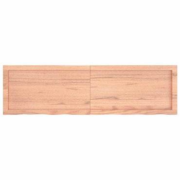 vidaXL Wandregal Hellbraun 140x40x(2-4) cm Massivholz Eiche Behandelt