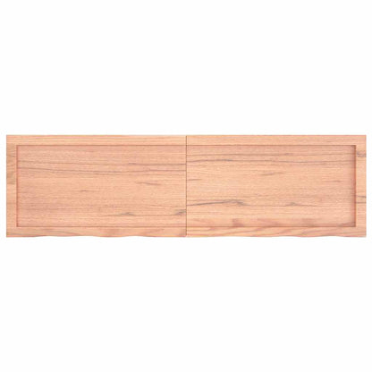 vidaXL Wandregal Hellbraun 140x40x(2-4) cm Massivholz Eiche Behandelt