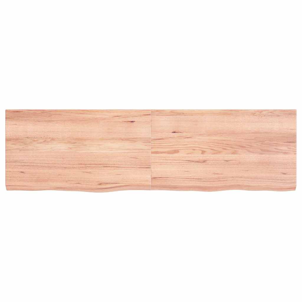 vidaXL Wandregal Hellbraun 140x40x(2-4) cm Massivholz Eiche Behandelt