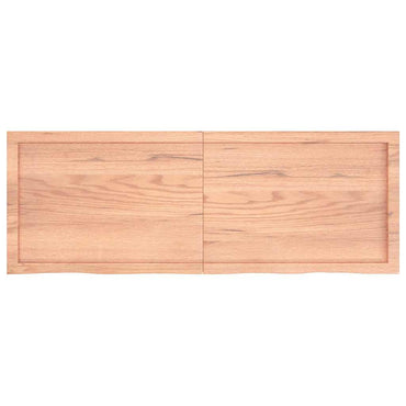 vidaXL Wandregal Hellbraun 140x50x(2-6) cm Massivholz Eiche Behandelt