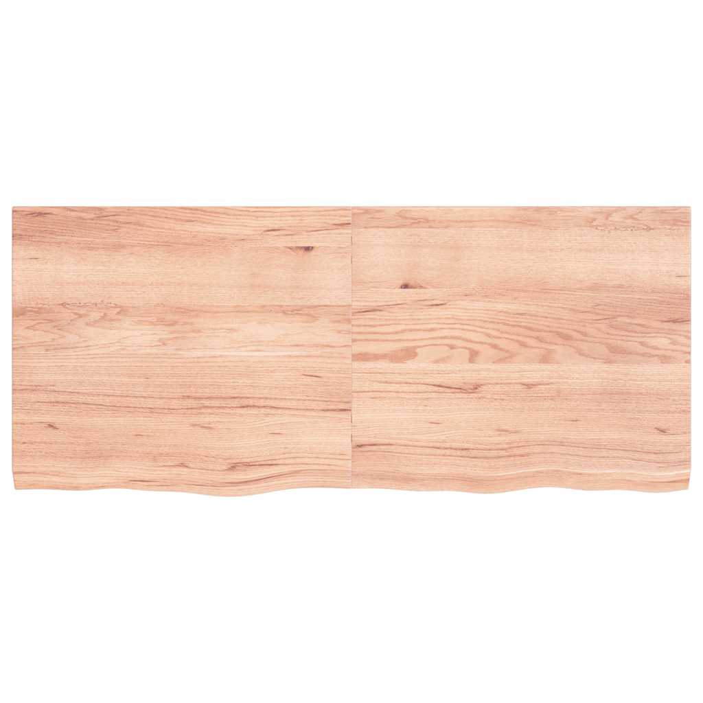 vidaXL Wandregal Hellbraun 140x60x(2-4) cm Massivholz Eiche Behandelt