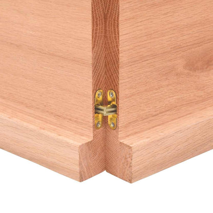 vidaXL Wandregal Hellbraun 140x60x(2-4) cm Massivholz Eiche Behandelt