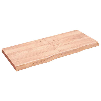 vidaXL Étagère murale marron clair 140x60x(2-6) cm en chêne massif traité