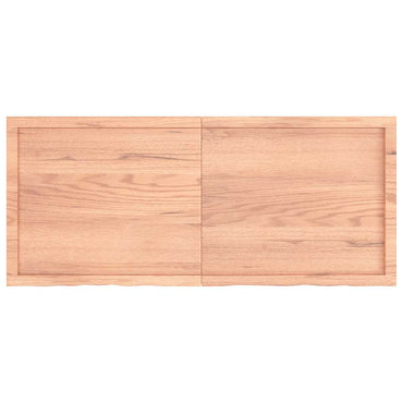 vidaXL Étagère murale marron clair 140x60x(2-6) cm en chêne massif traité