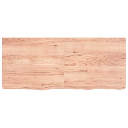 vidaXL Étagère murale marron clair 140x60x(2-6) cm en chêne massif traité