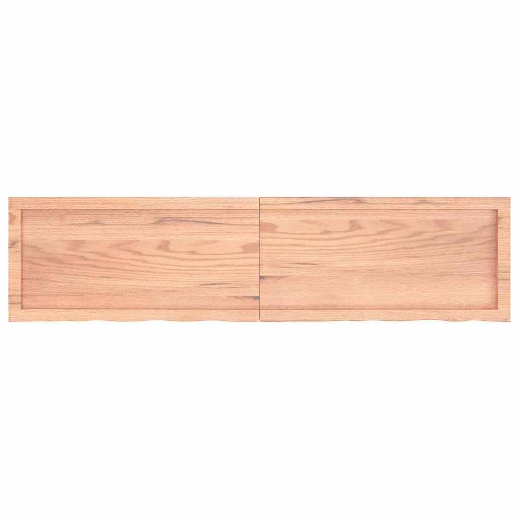 vidaXL Étagère murale marron clair 160x40x(2-4) cm bois de chêne massif traité