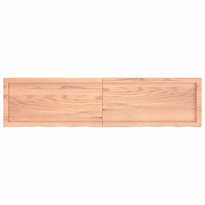 vidaXL Étagère murale marron clair 160x40x(2-4) cm bois de chêne massif traité