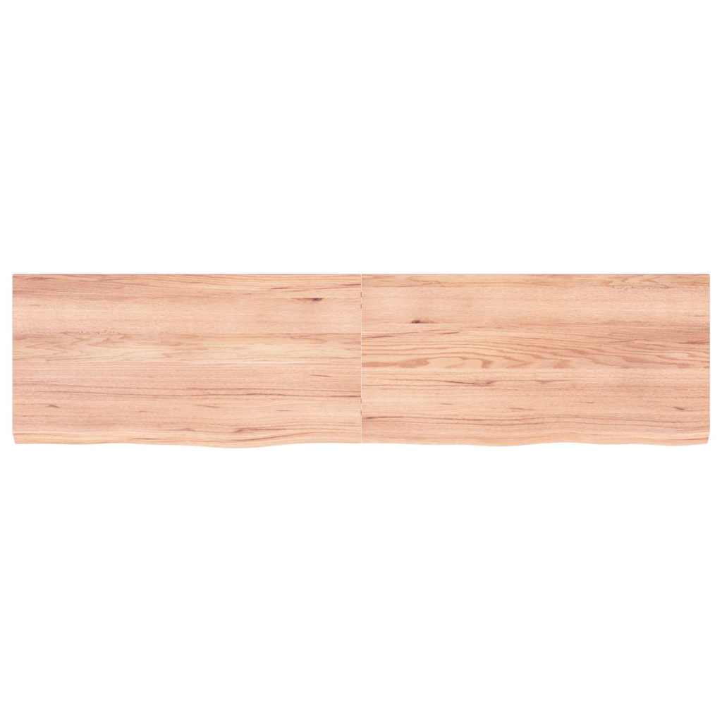 vidaXL Étagère murale marron clair 160x40x(2-4) cm bois de chêne massif traité