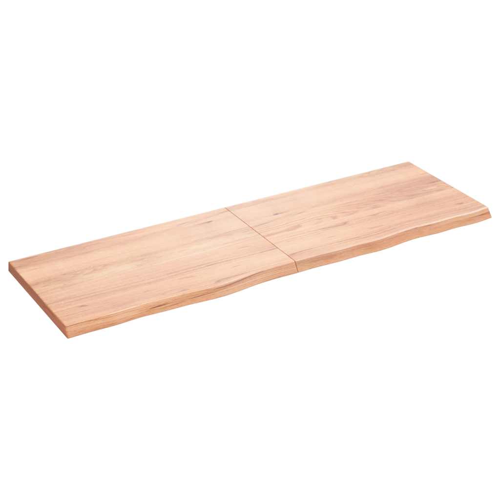 vidaXL Étagère murale marron clair 160x50x(2-4) cm Bois de chêne massif traité
