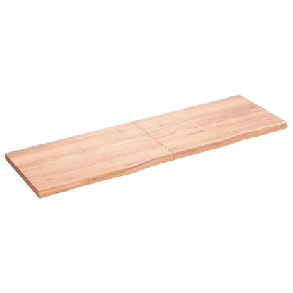 vidaXL Étagère murale marron clair 160x50x(2-4) cm Bois de chêne massif traité
